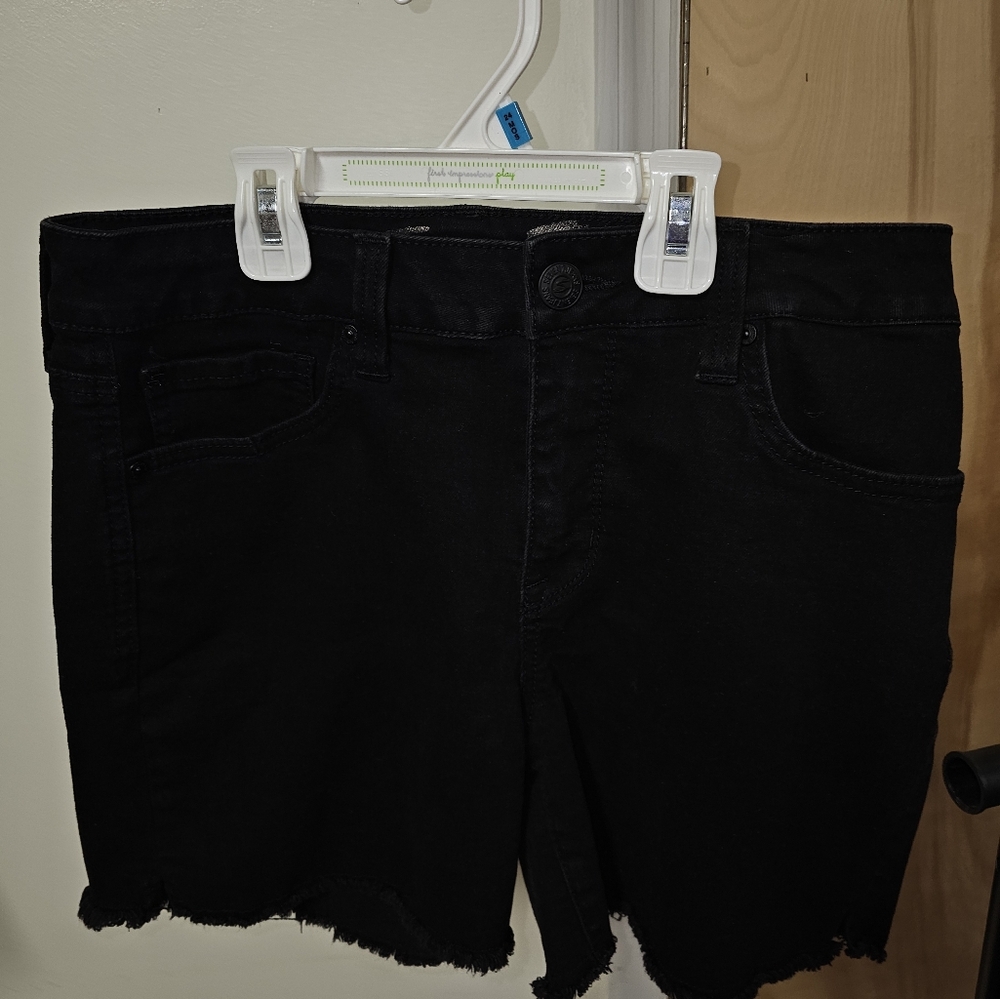 Seven7 Black Denim Shorts